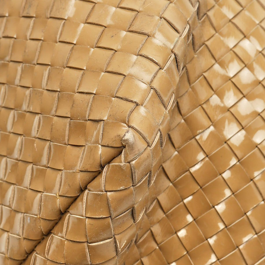 Bottega Veneta Patent Intrecciato Cabat GM Tote Bag