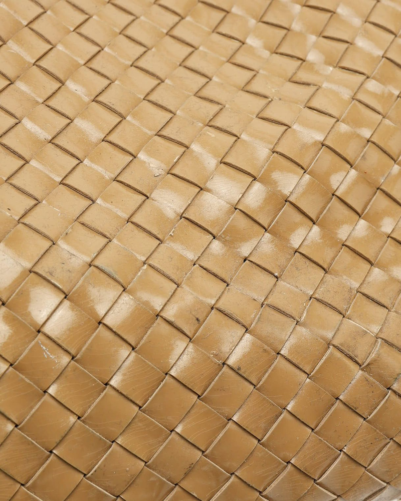 Bottega Veneta Patent Intrecciato Cabat GM Tote Bag