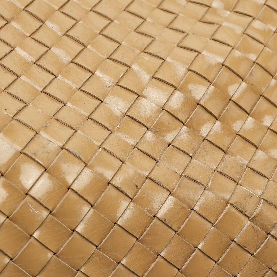 Bottega Veneta Patent Intrecciato Cabat GM Tote Bag