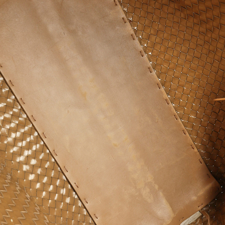 Bottega Veneta Patent Intrecciato Cabat GM Tote Bag