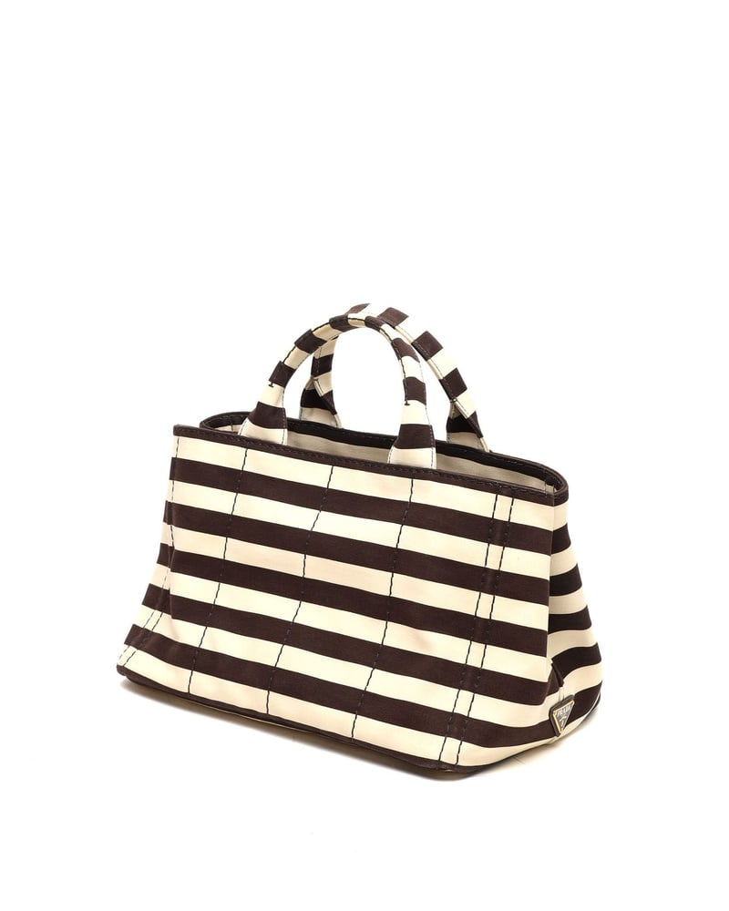 Prada Canapa Striped Tote Bag