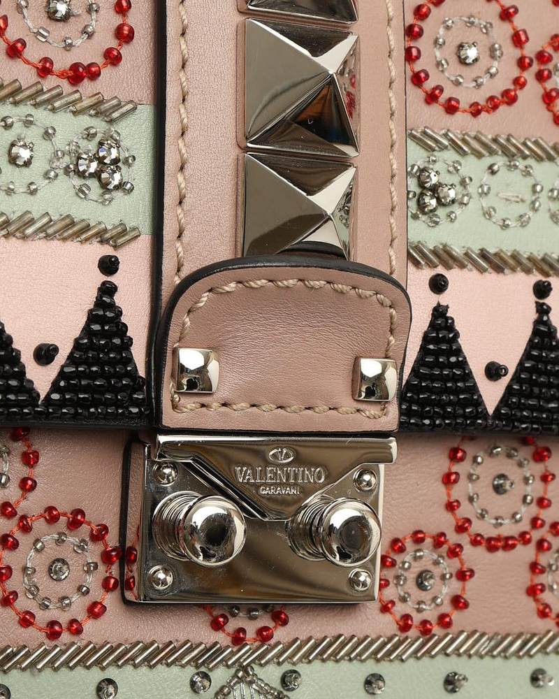 Valentino Garavani Rockstud Glam Lock Beads Bag