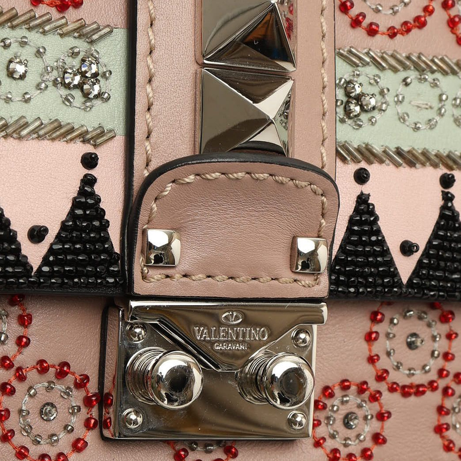 Valentino Garavani Rockstud Glam Lock Beads Bag