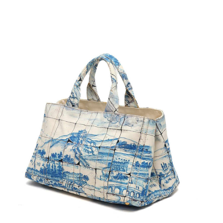 Prada Canapa Azelejos Tote Bag