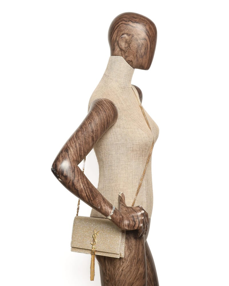 Saint Laurent Glitter Kate Tassel Bag