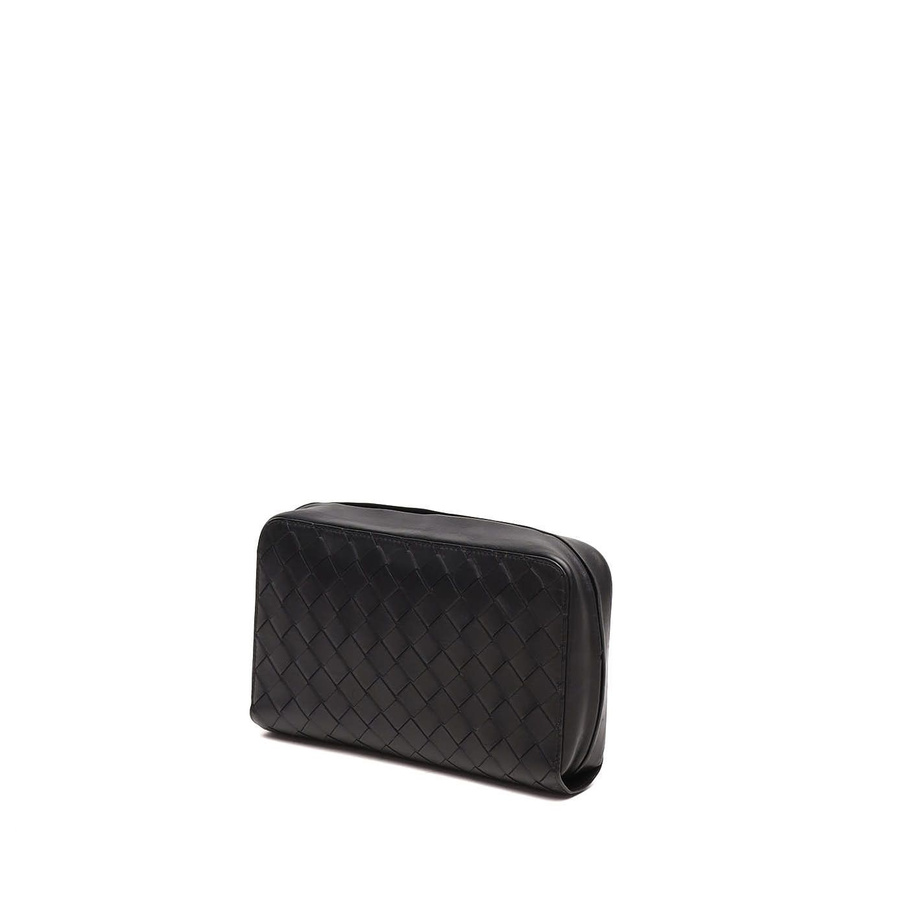 Bottega Veneta Intrecciato Zip Clutch Bag