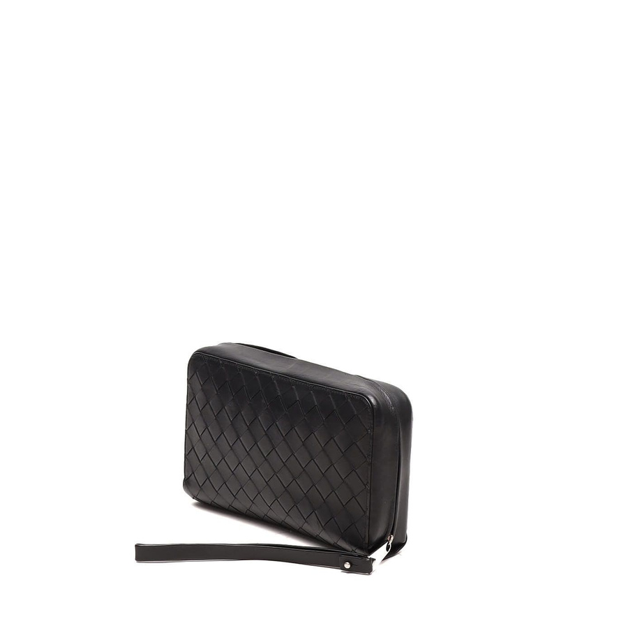 Bottega Veneta Intrecciato Zip Clutch Bag