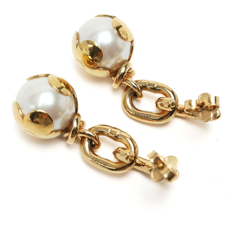 Louis Vuitton Knotty Pearl Dangling Earrings