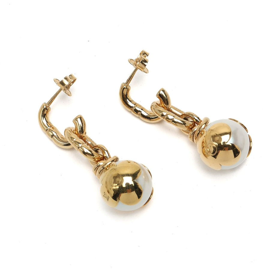 Louis Vuitton Knotty Pearl Dangling Earrings