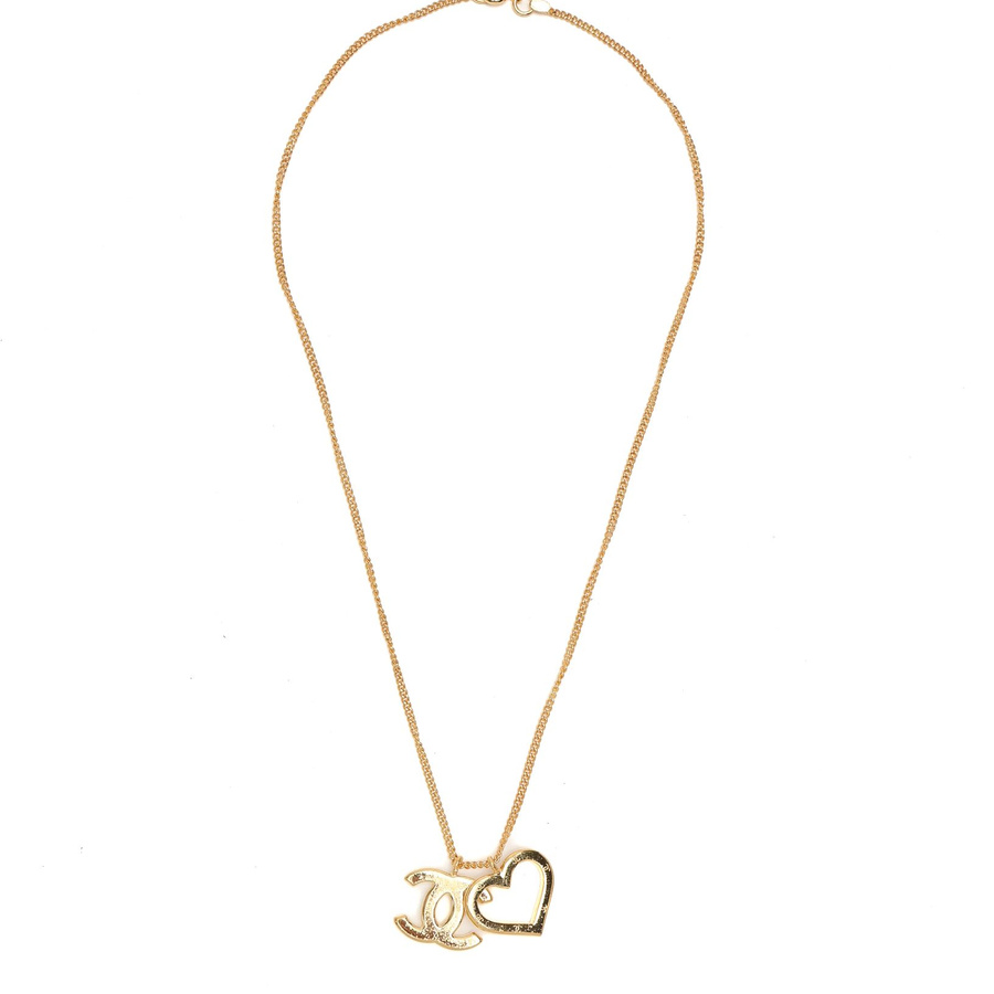 Chanel Coco Mark Hearts Necklace