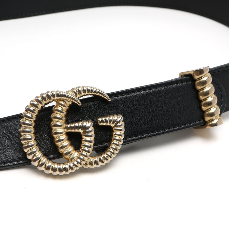 Gucci GG Leather Belt, Size 75