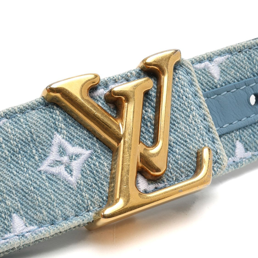 Louis Vuitton New Wave Denim Belt, Size 85