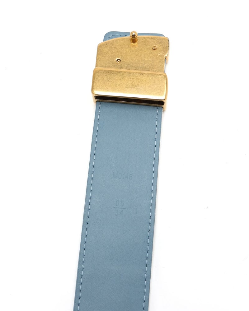 Louis Vuitton New Wave Denim Belt, Size 85