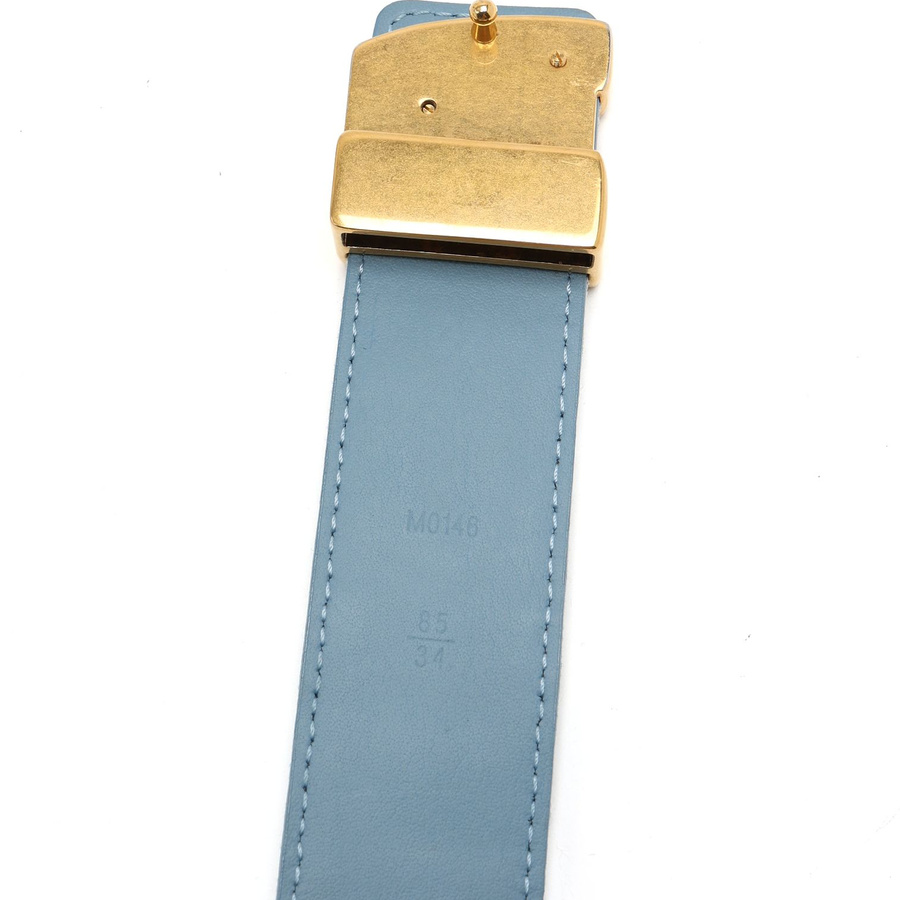 Louis Vuitton New Wave Denim Belt, Size 85