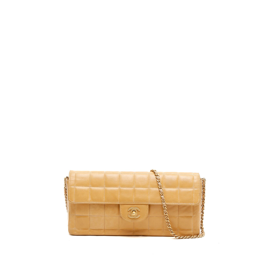 Chanel East West Chocolate Bar Flap Bag