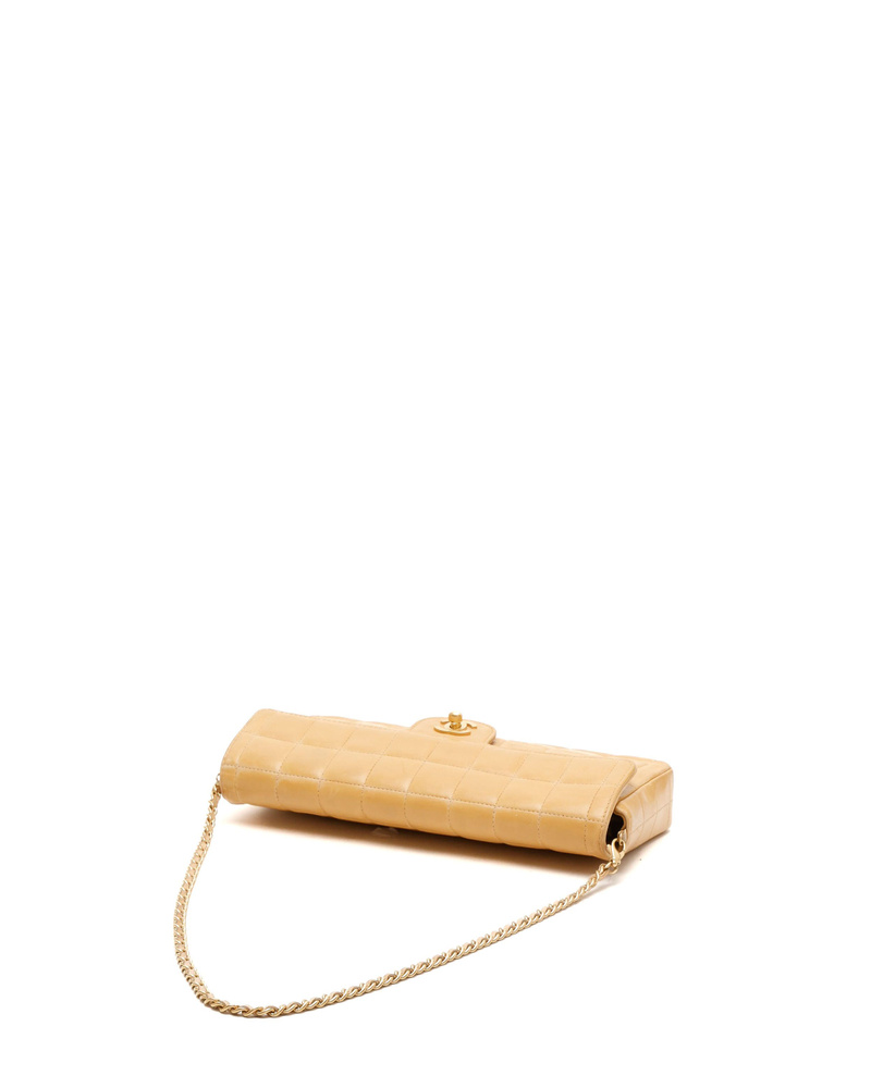 Chanel East West Chocolate Bar Flap Bag