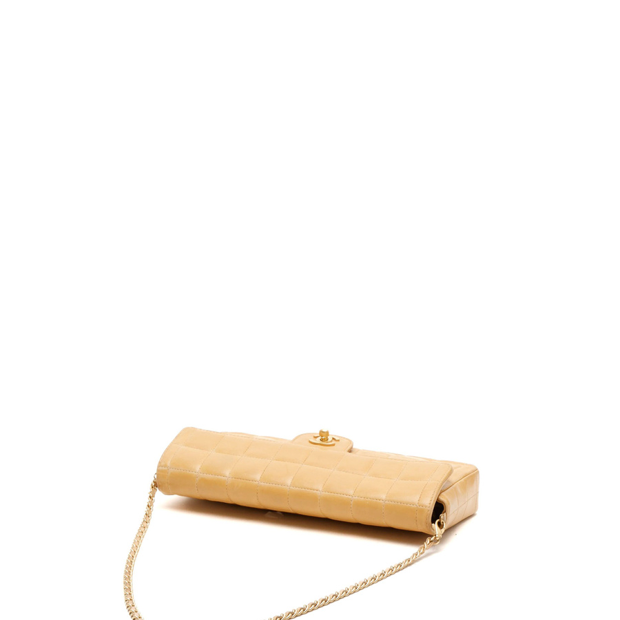Chanel East West Chocolate Bar Flap Bag