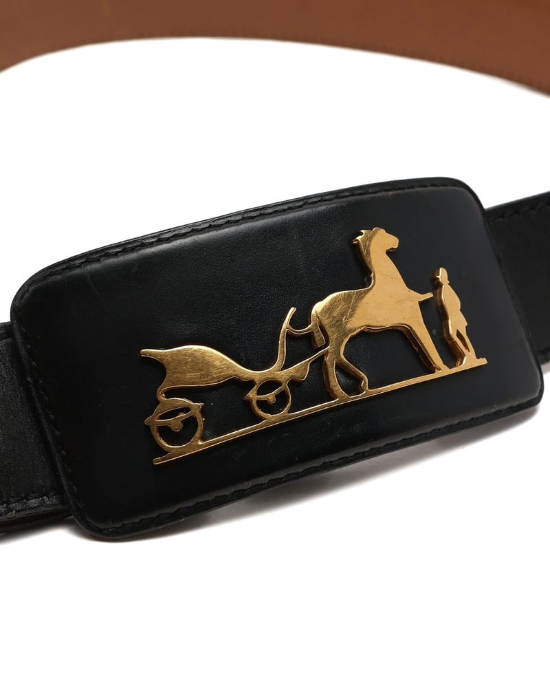 Hermès Vintage Leather Belt, Size 70
