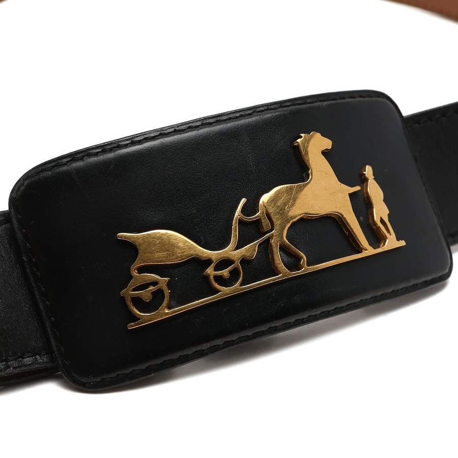 Hermès Vintage Leather Belt, Size 70