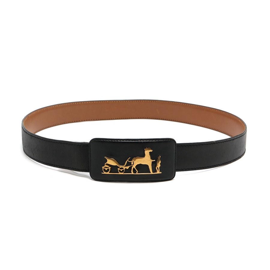 Hermès Vintage Leather Belt, Size 70