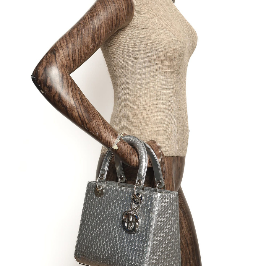 Christian Dior Microcannage Lady Min Bag