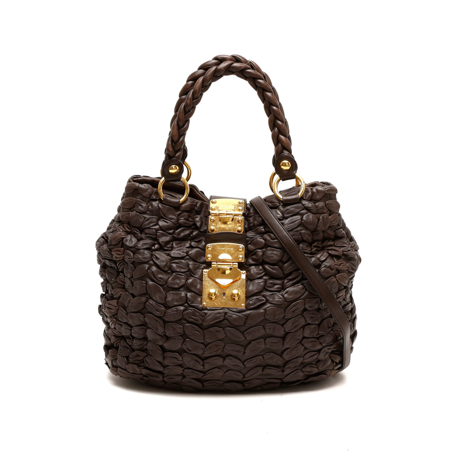 MIU MIU Matelasse Lux Bauletto Tote Bag