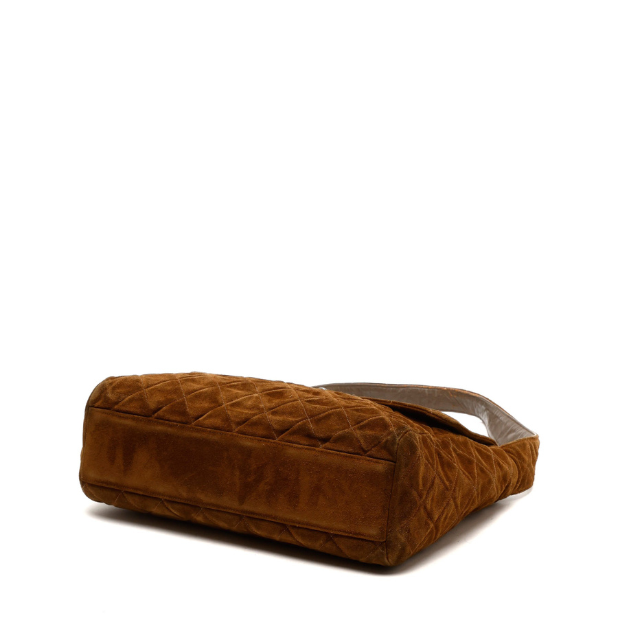 Chanel CC Suede Shoulder Bag