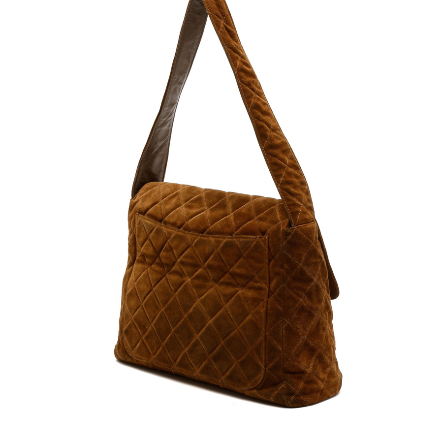Chanel CC Suede Shoulder Bag