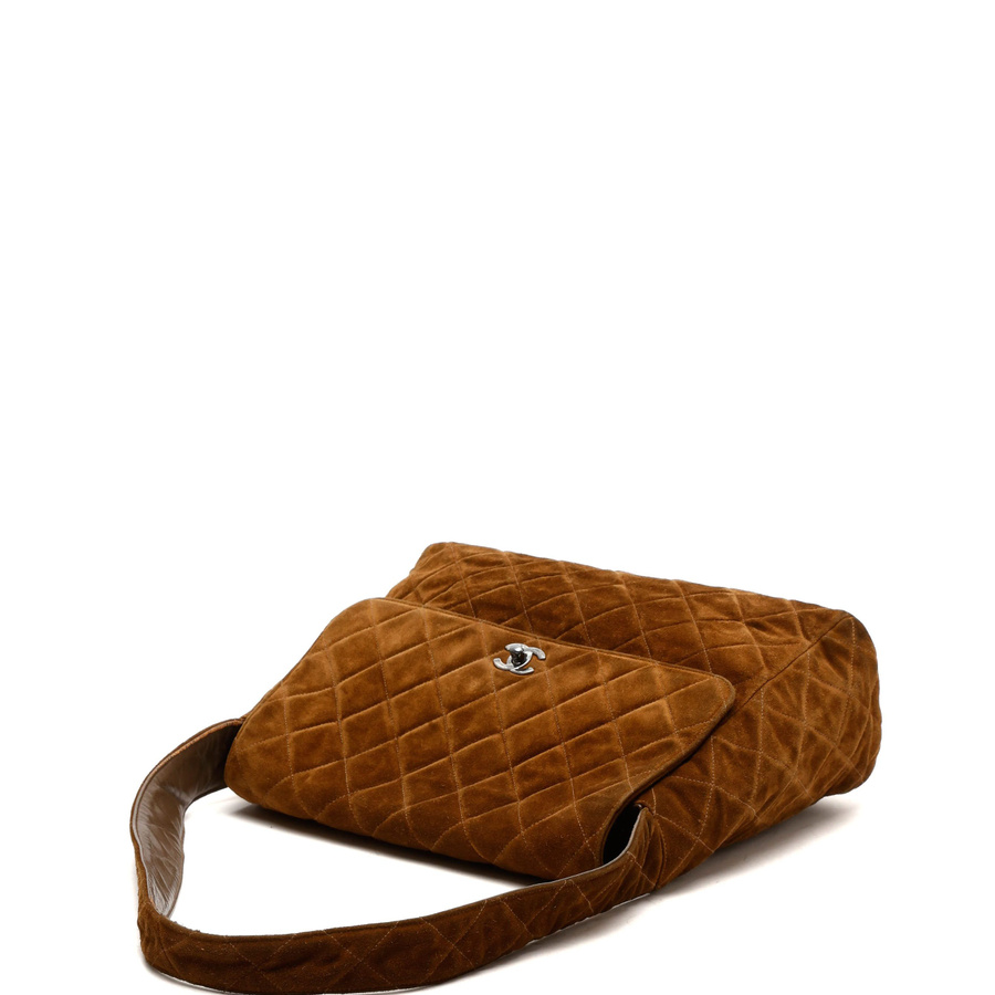 Chanel CC Suede Shoulder Bag