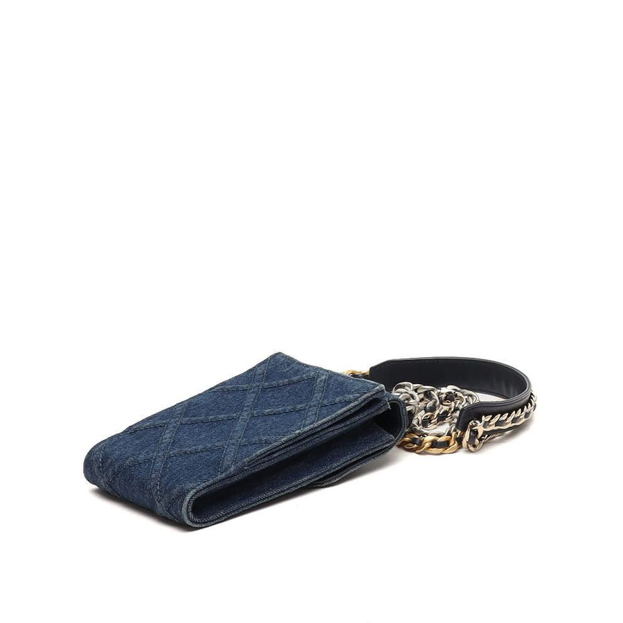 Chanel 19 Denim Phone Holder Crossbody Bag