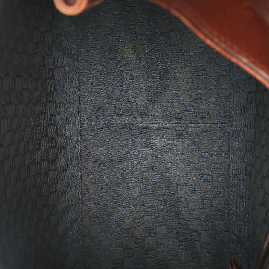 Gucci Leather Wood Hobo Bag