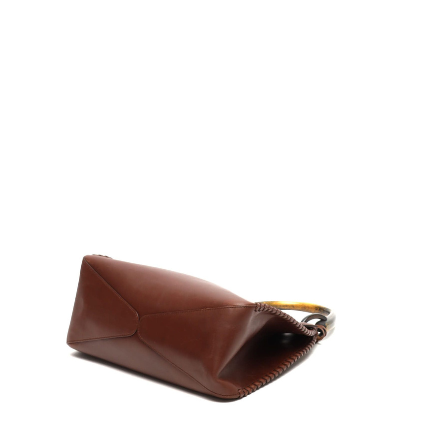 Gucci Leather Wood Hobo Bag