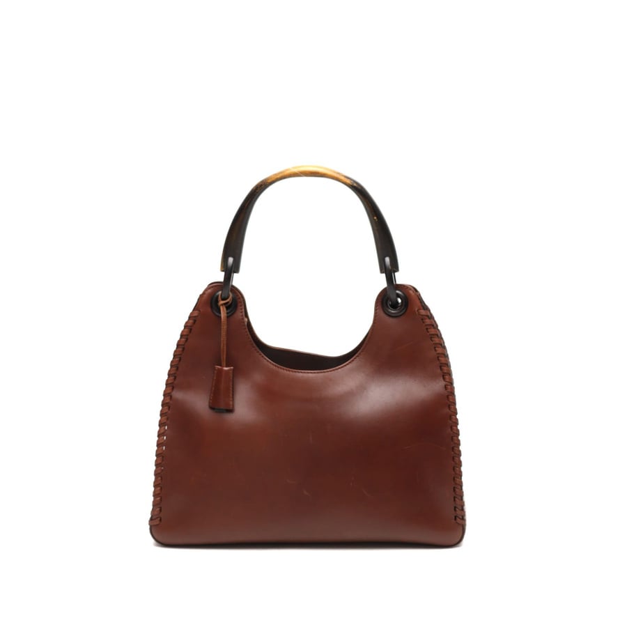 Gucci Leather Wood Hobo Bag