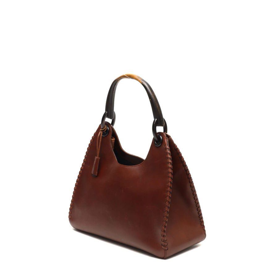Gucci Leather Wood Hobo Bag