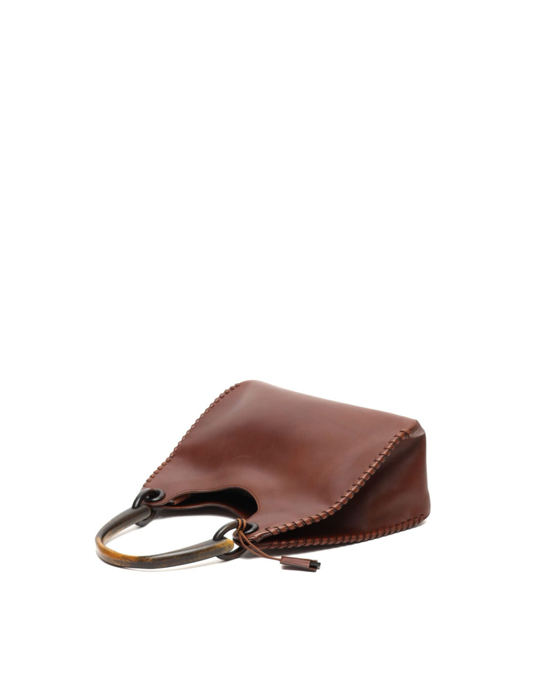 Gucci Leather Wood Hobo Bag