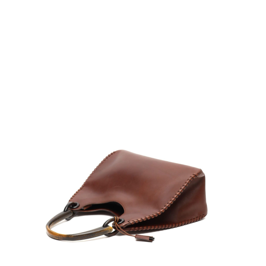 Gucci Leather Wood Hobo Bag