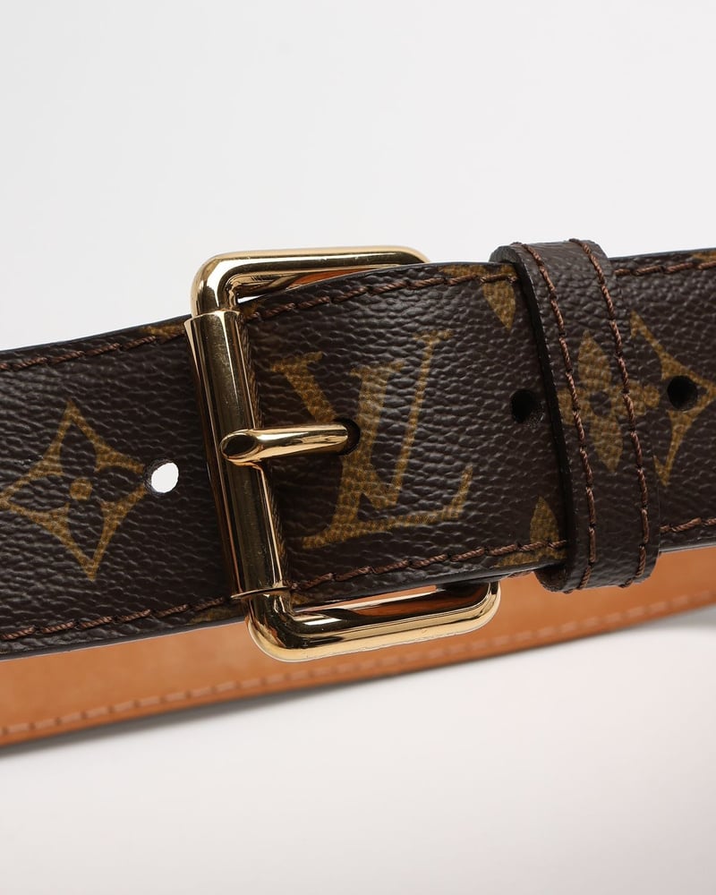 Louis Vuitton Monogram Santur Pochette Belt, Size 90