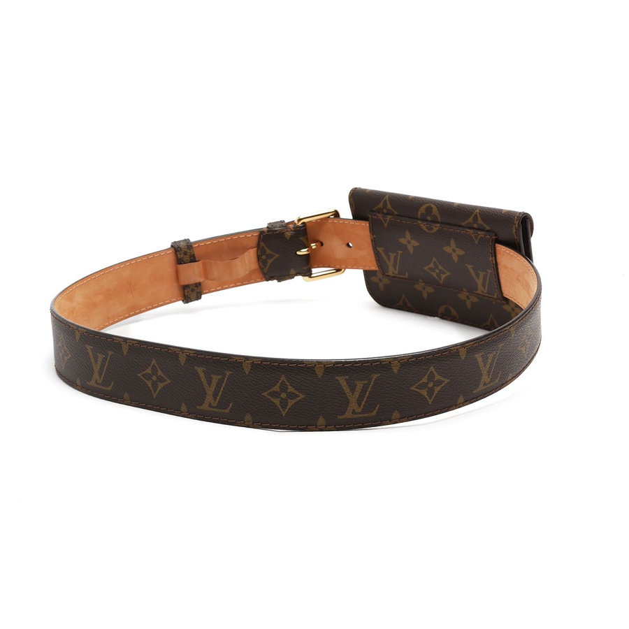 Louis Vuitton Monogram Santur Pochette Belt, Size 90