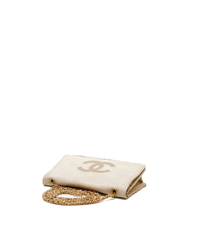Chanel CC Linen Wallet on Chain Bag