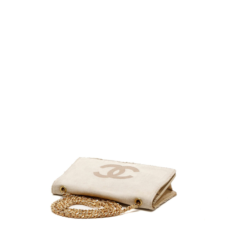 Chanel CC Linen Wallet on Chain Bag