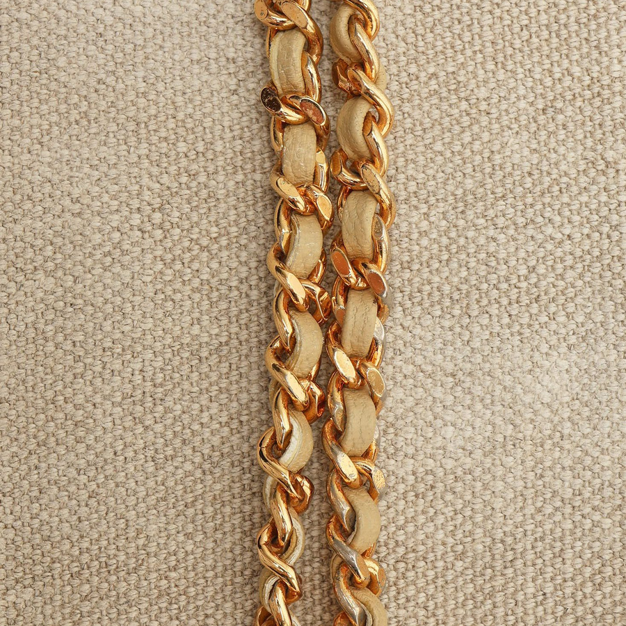 Chanel CC Linen Wallet on Chain Bag