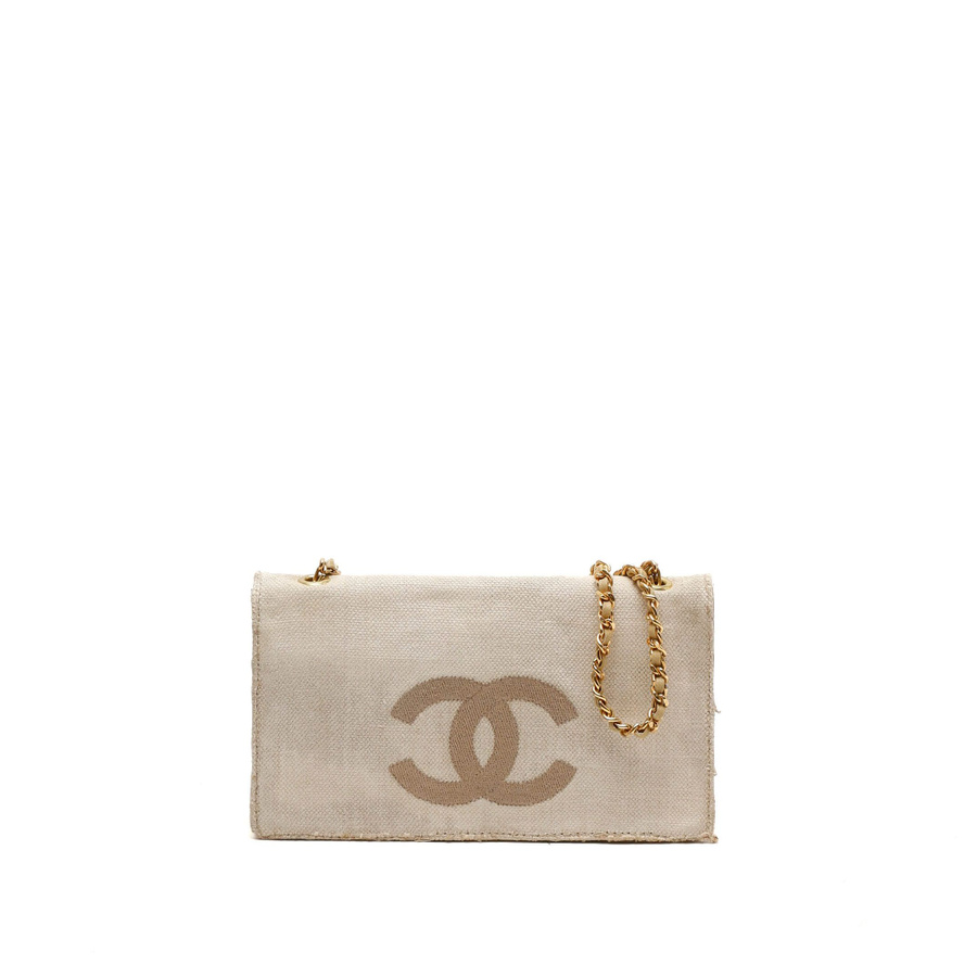 Chanel CC Linen Wallet on Chain Bag