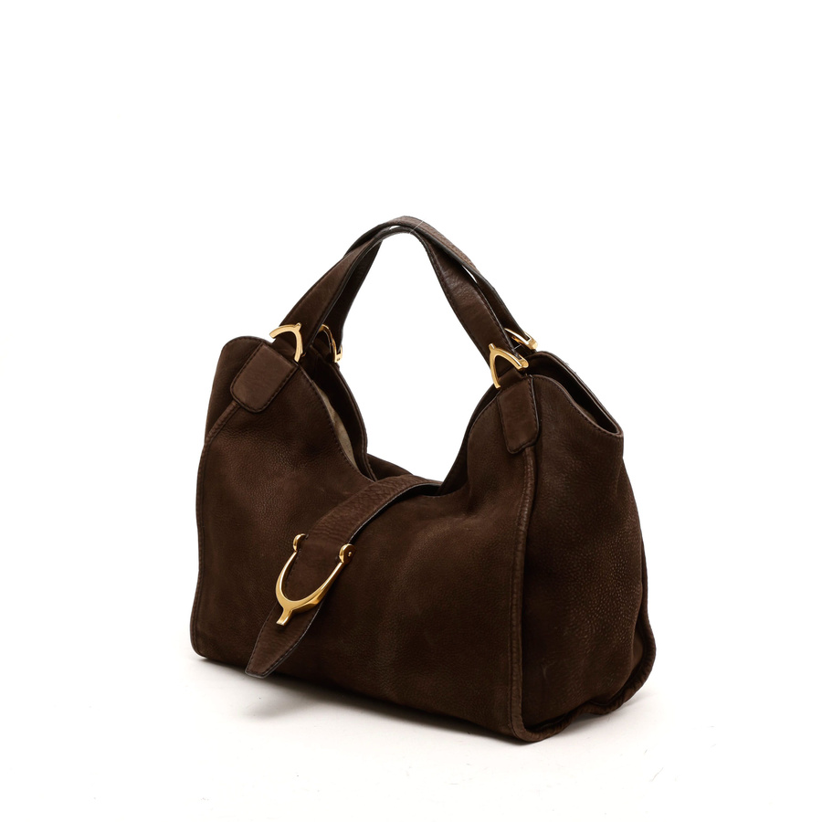 Gucci Suede Stirrup Bag
