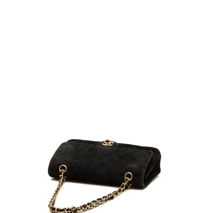 Chanel Classic Medium Suede Double Flap Bag