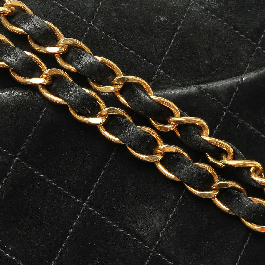 Chanel Classic Medium Suede Double Flap Bag