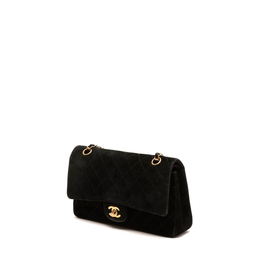 Chanel Classic Medium Suede Double Flap Bag