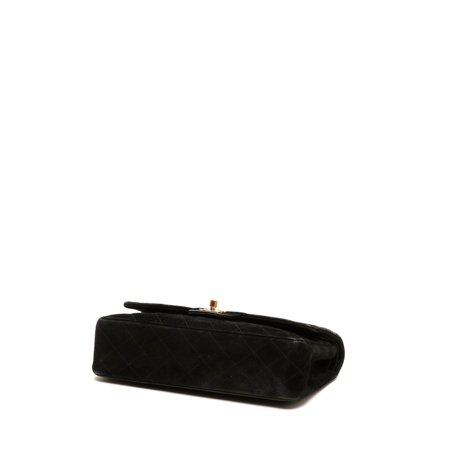 Chanel Classic Medium Suede Double Flap Bag