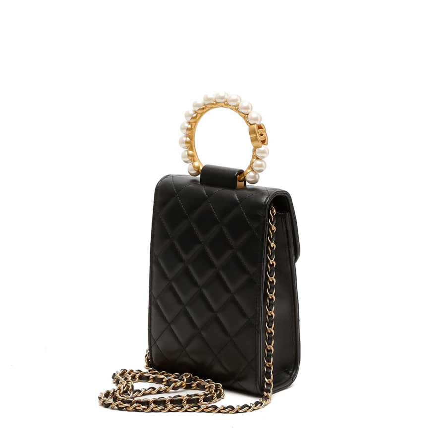 Chanel Pearl Crown Phone Holder