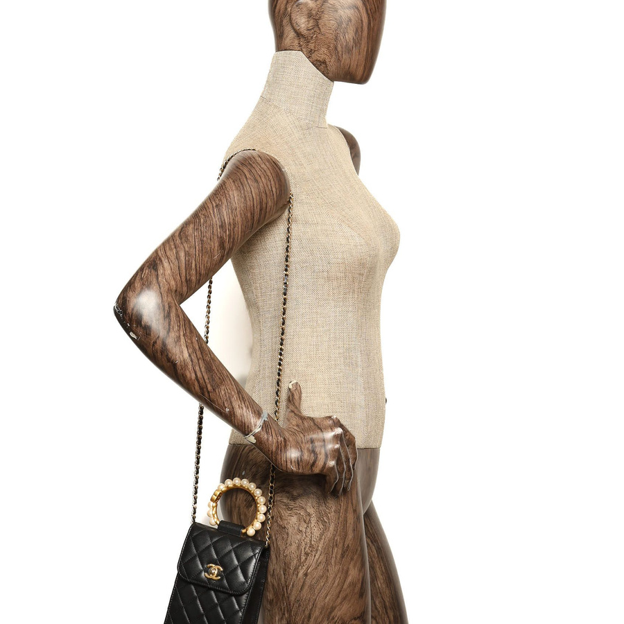 Chanel Pearl Crown Phone Holder