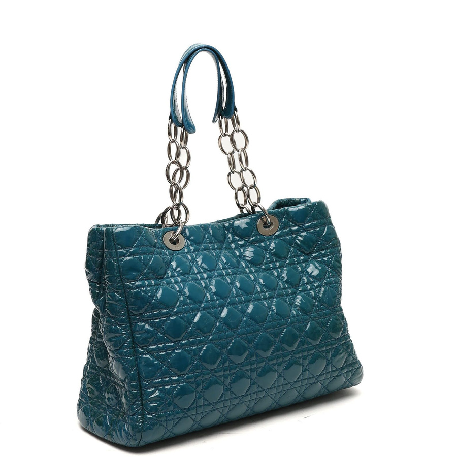 Christian Dior Patent Lady Dior Tote Bag